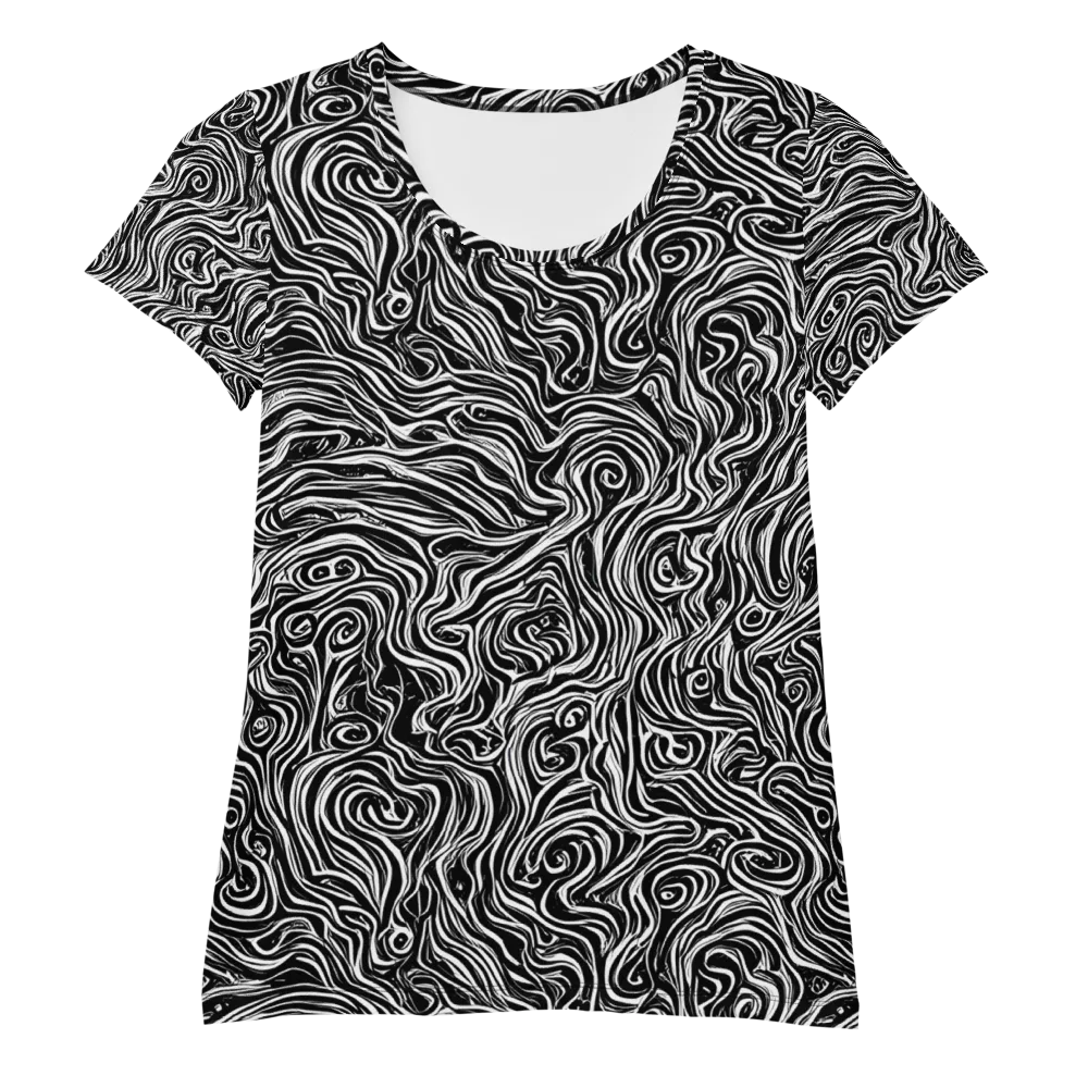 Inky Whispers on Women's Athletic T-Shirt — Front