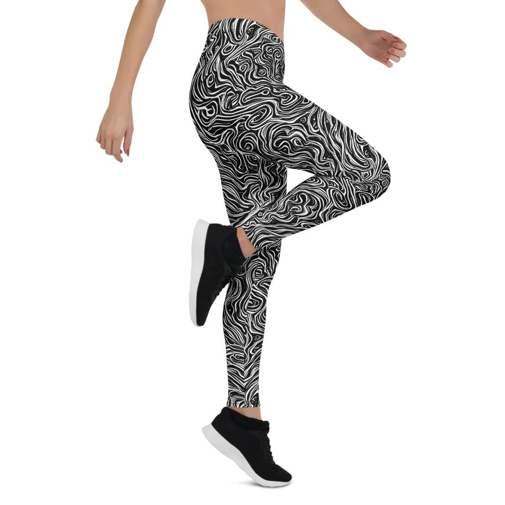 Inky Whispers on Leggings — Right