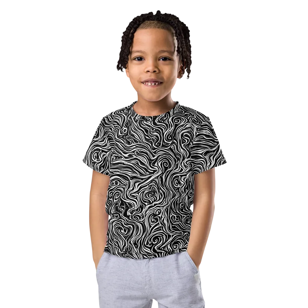 Inky Whispers on Kids Crew Neck T-Shirt — Front