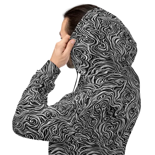 Inky Whispers on a Hoodie