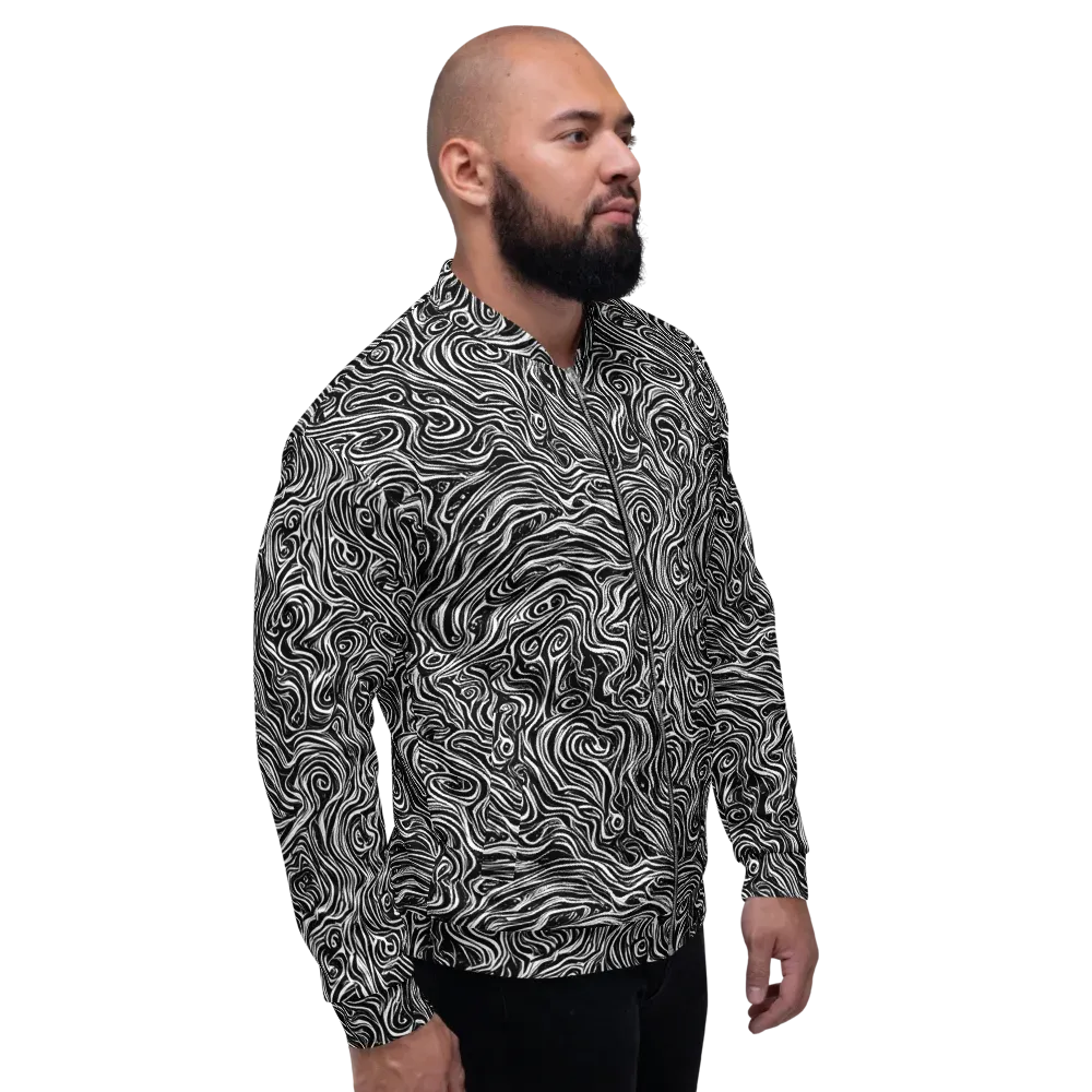 Inky Whispers on Bomber Jacket — Right