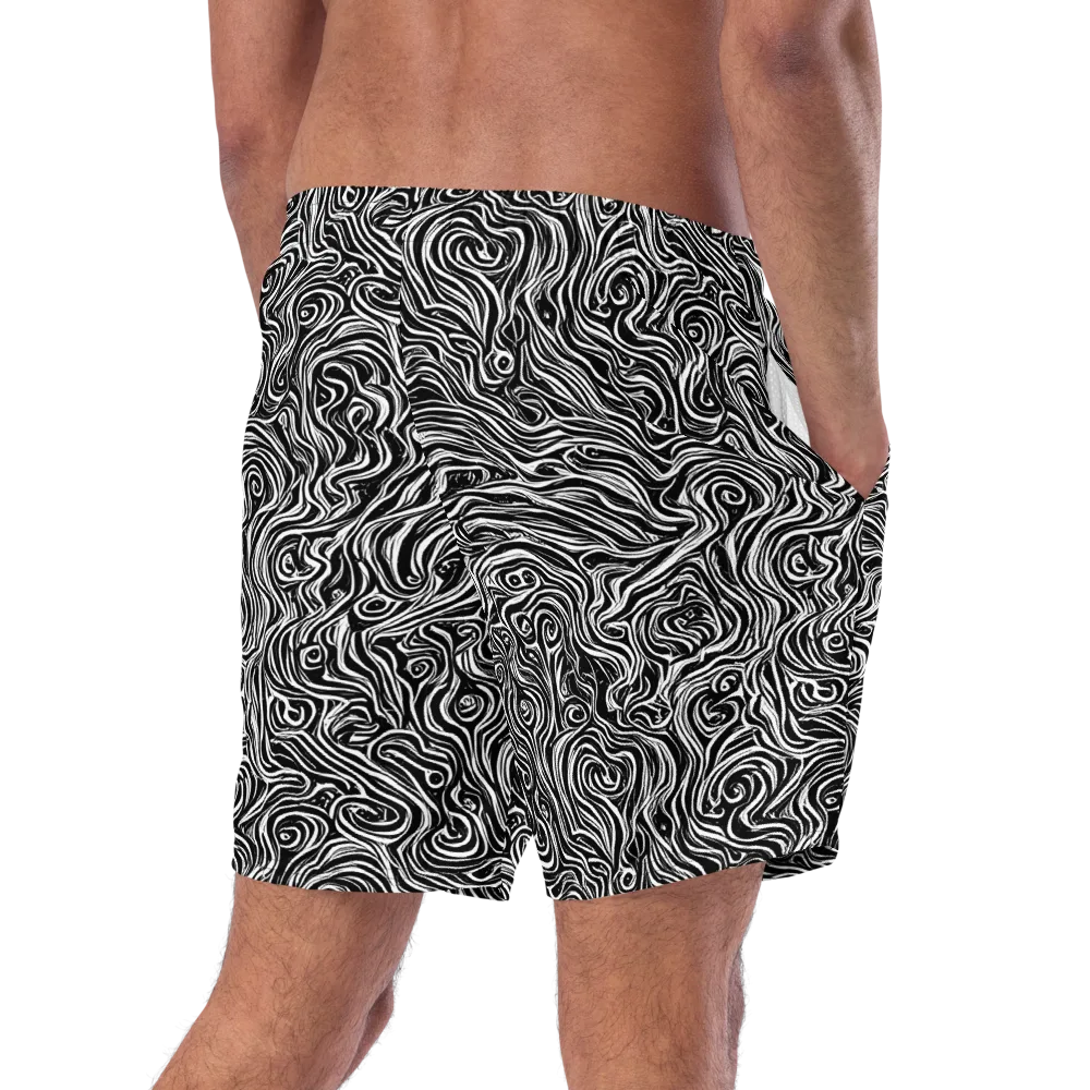 Inky Whispers on Swim Trunks — Right Back