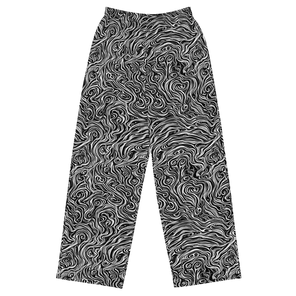 Inky Whispers on Wide-Leg Pants — Front
