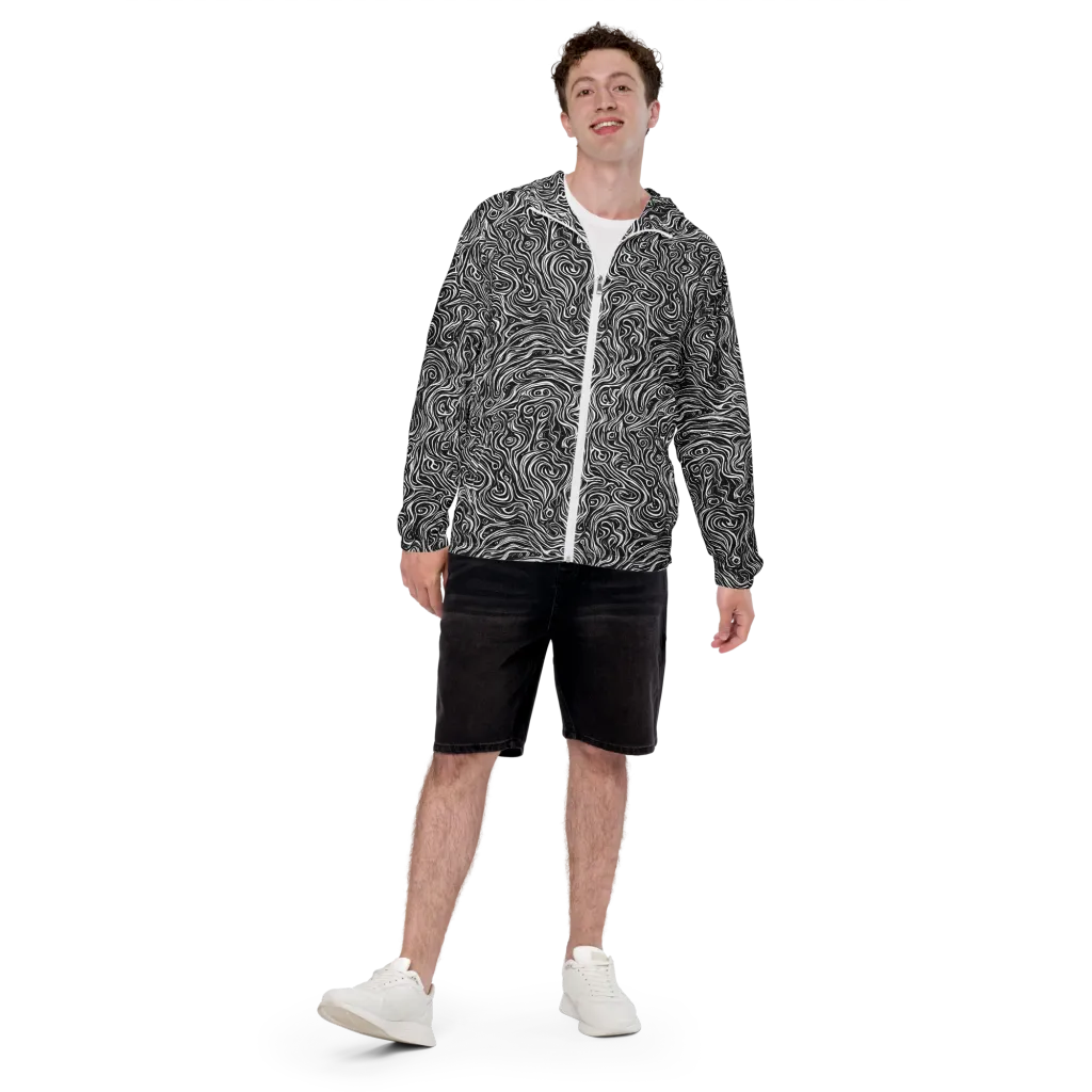 Inky Whispers on Men's Windbreaker — Front
