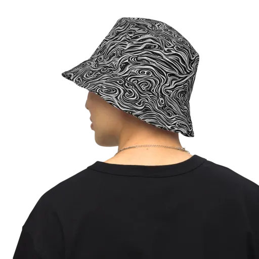 Inky Whispers on a Reversible Bucket Hat