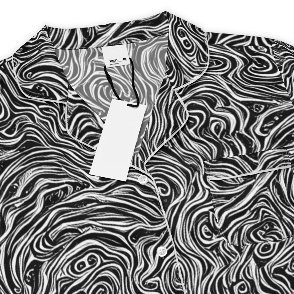 Inky Whispers on Women's Short Sleeve Pajama Top — Product details