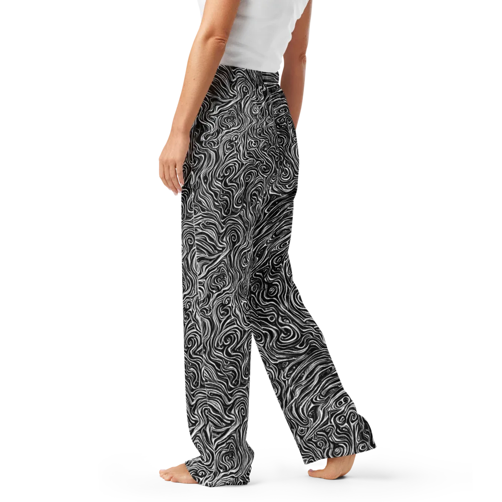 Inky Whispers on Women's Pajama Pants — Left