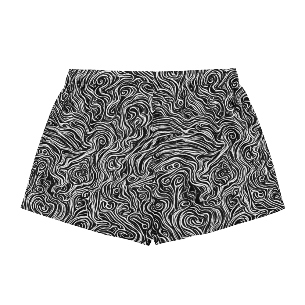 Inky Whispers on Women's Pajama Shorts — Back