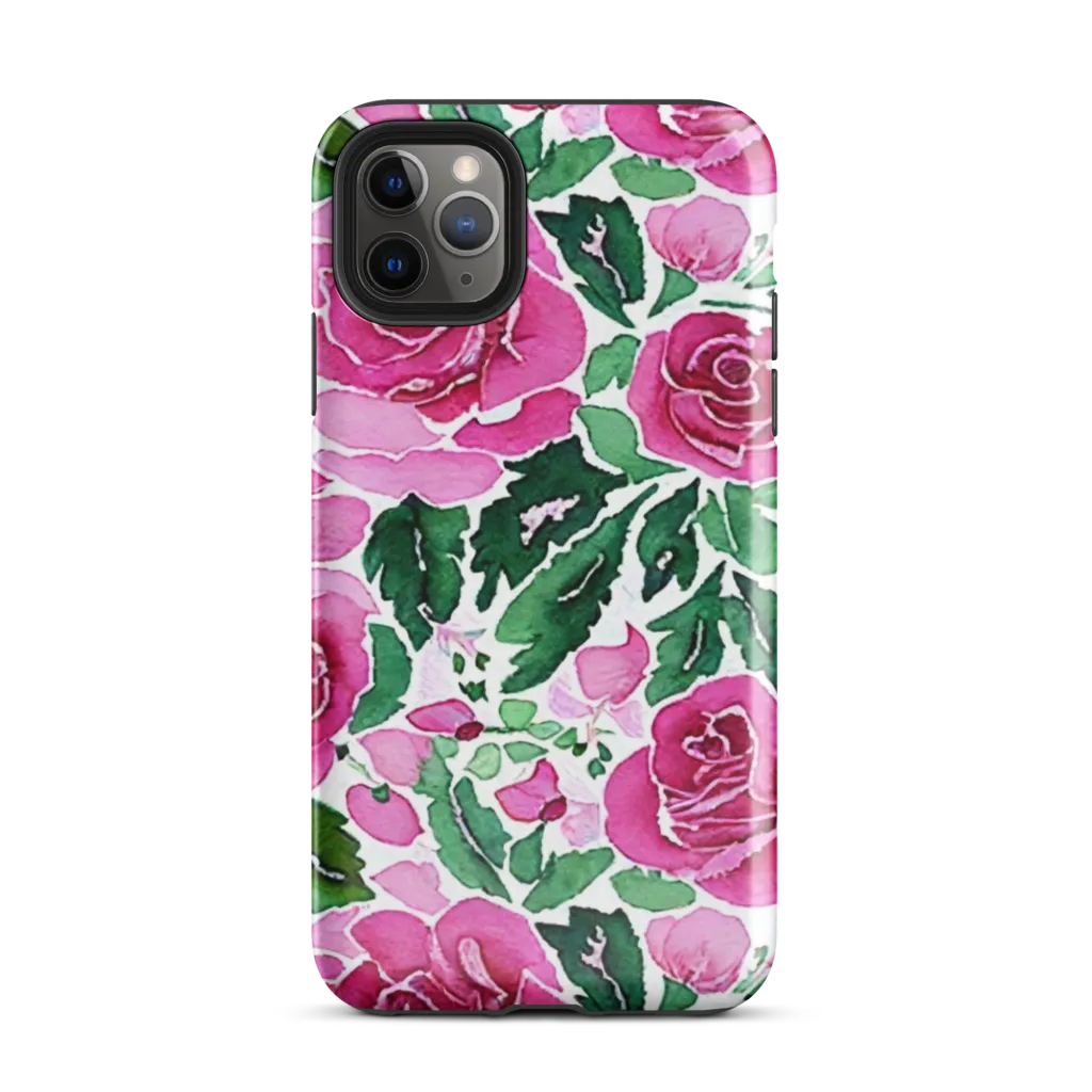 Magenta Rose Garden on Tough Case for iPhone® — Front