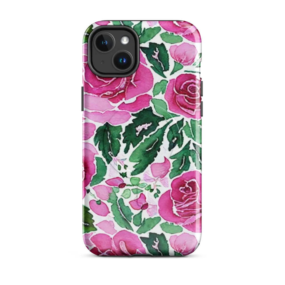 Magenta Rose Garden on MagSafe Tough Case for iPhone® — Front