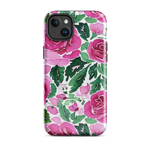 Magenta Rose Garden on a MagSafe Tough Case for iPhone®