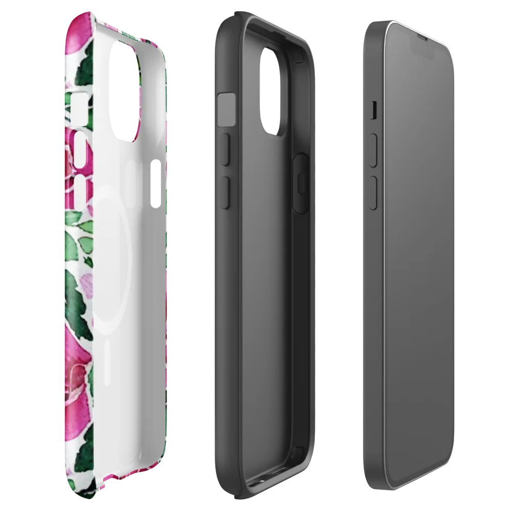 Magenta Rose Garden on MagSafe Tough Case for iPhone® — Front