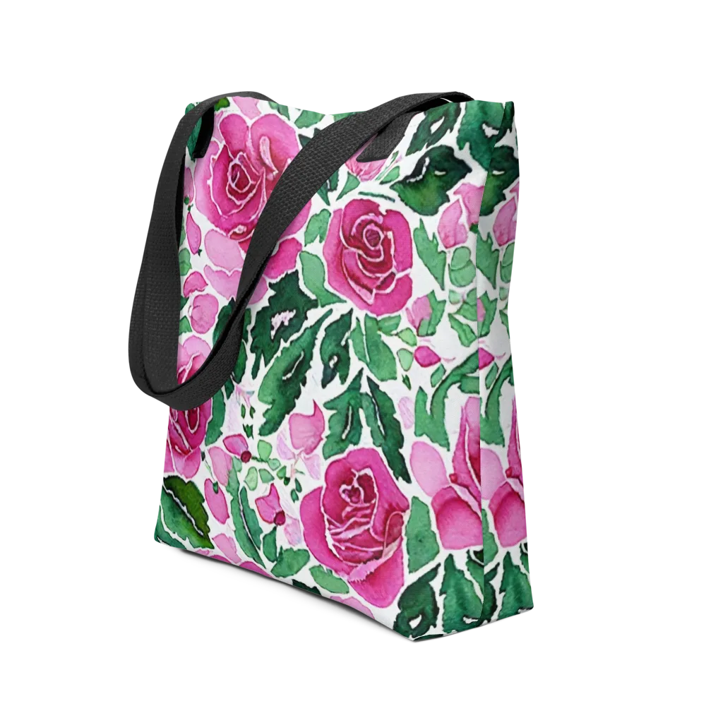 Magenta Rose Garden on Tote Bag — Front