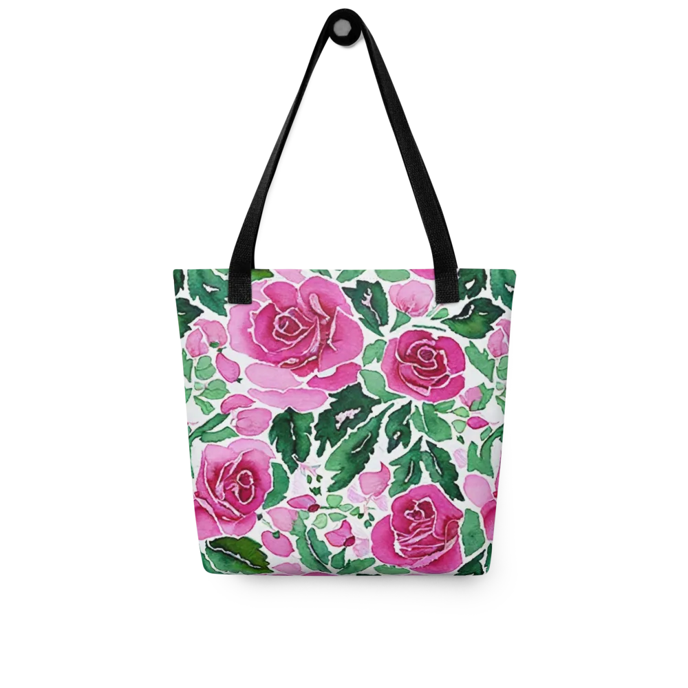 Magenta Rose Garden on Tote Bag — Front