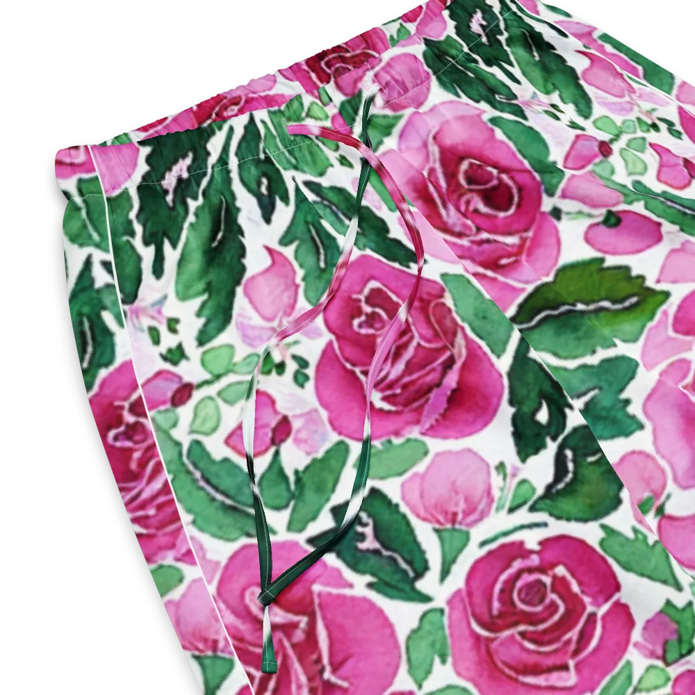 Magenta Rose Garden on Women's Pajama Pants — Product details