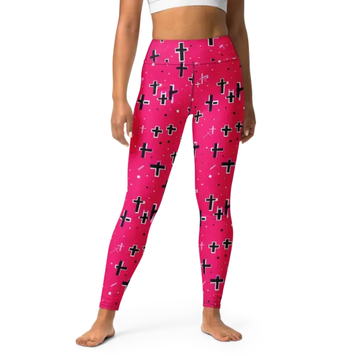 Hot Pink Revival on a Yoga Leggings