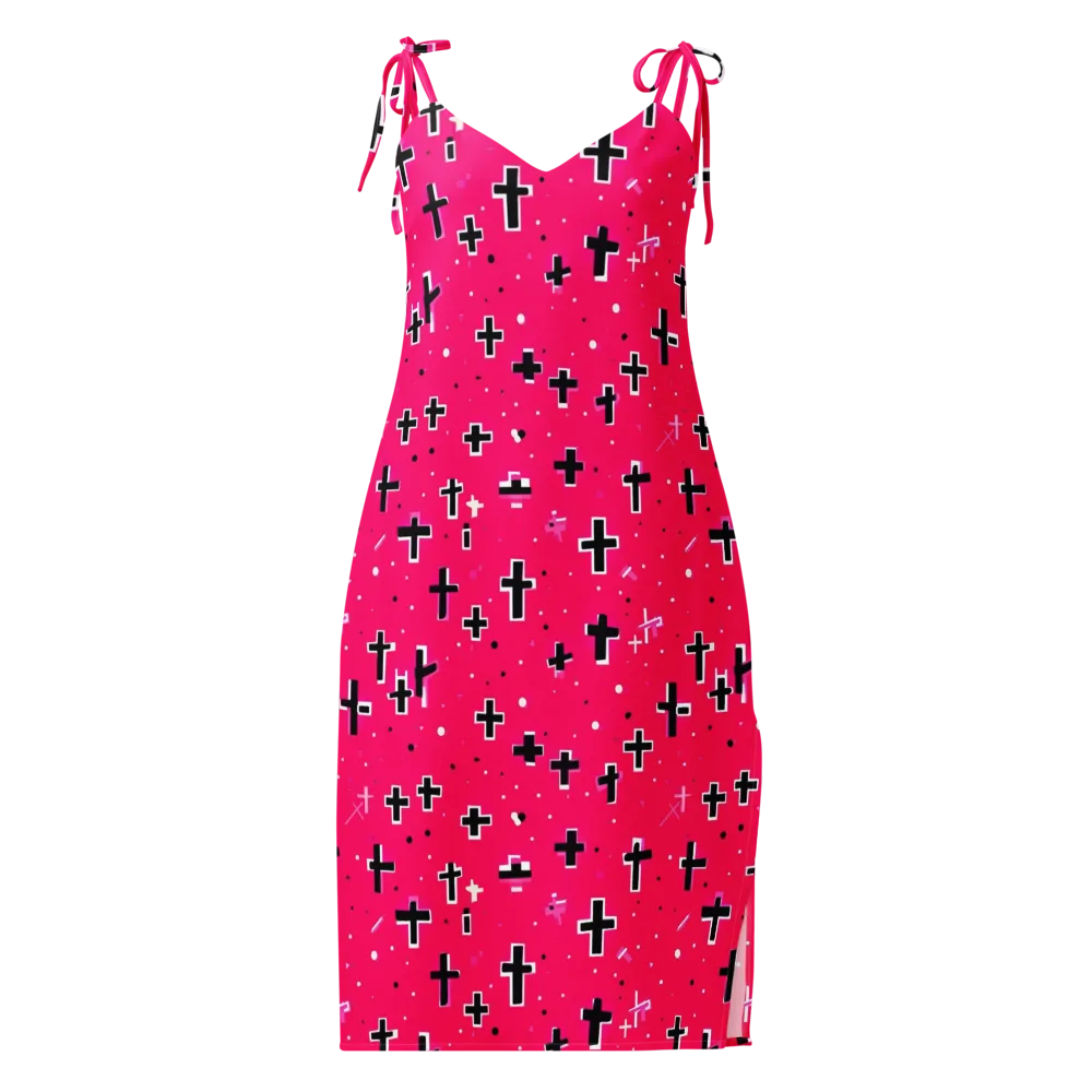 Hot Pink Revival on Slip Dress — Front