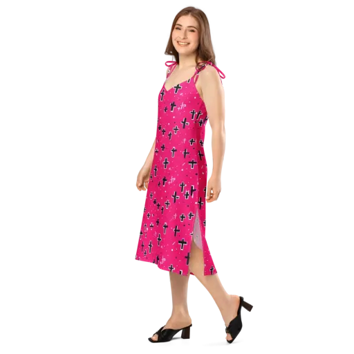 Hot Pink Revival on a Slip Dress