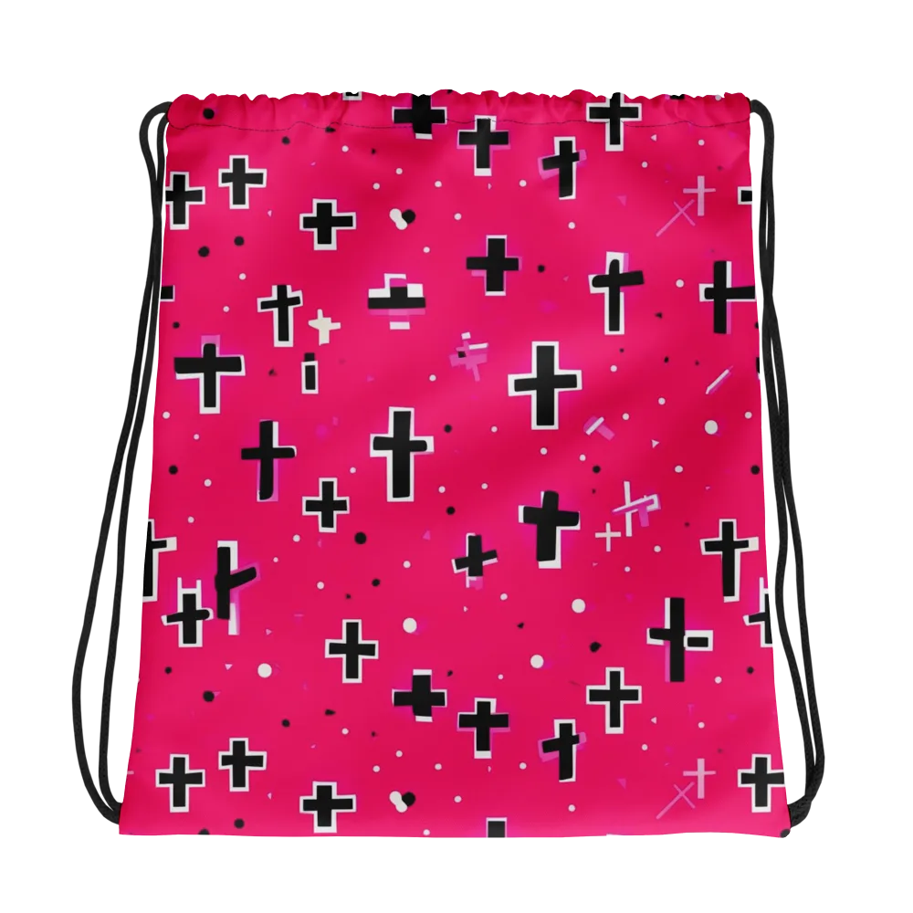 Hot Pink Revival on Drawstring Bag — Photo