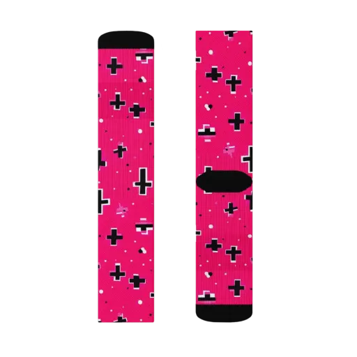 Hot Pink Revival on a Socks
