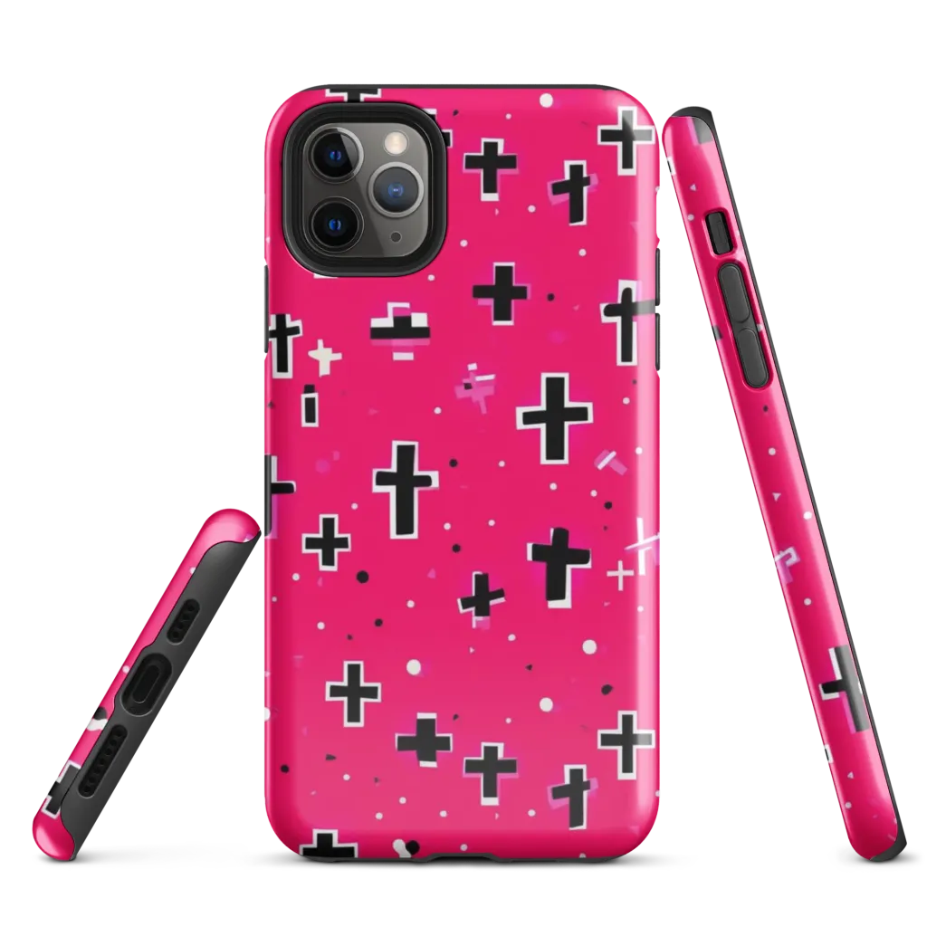 Hot Pink Revival on Tough Case for iPhone® — Front