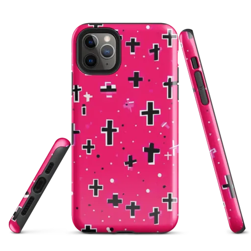Hot Pink Revival on a Tough Case for iPhone®