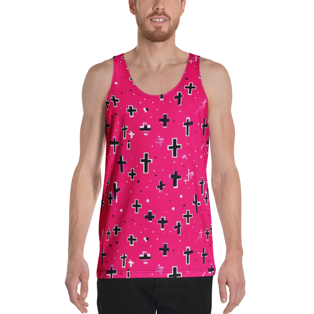 Hot Pink Revival on Men's Tank Top — Front