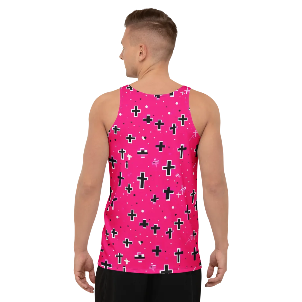 Hot Pink Revival on Men's Tank Top — Back