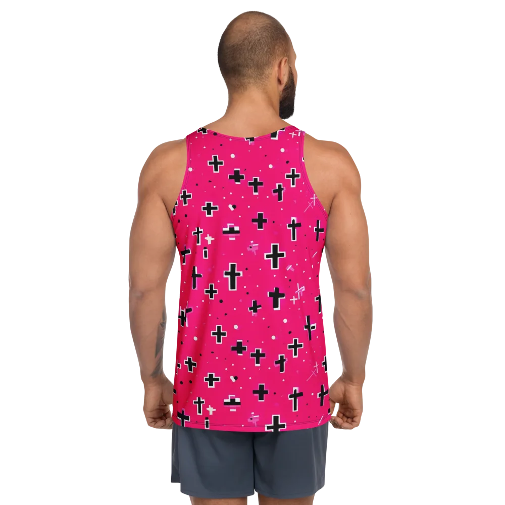 Hot Pink Revival on Men's Tank Top — Back