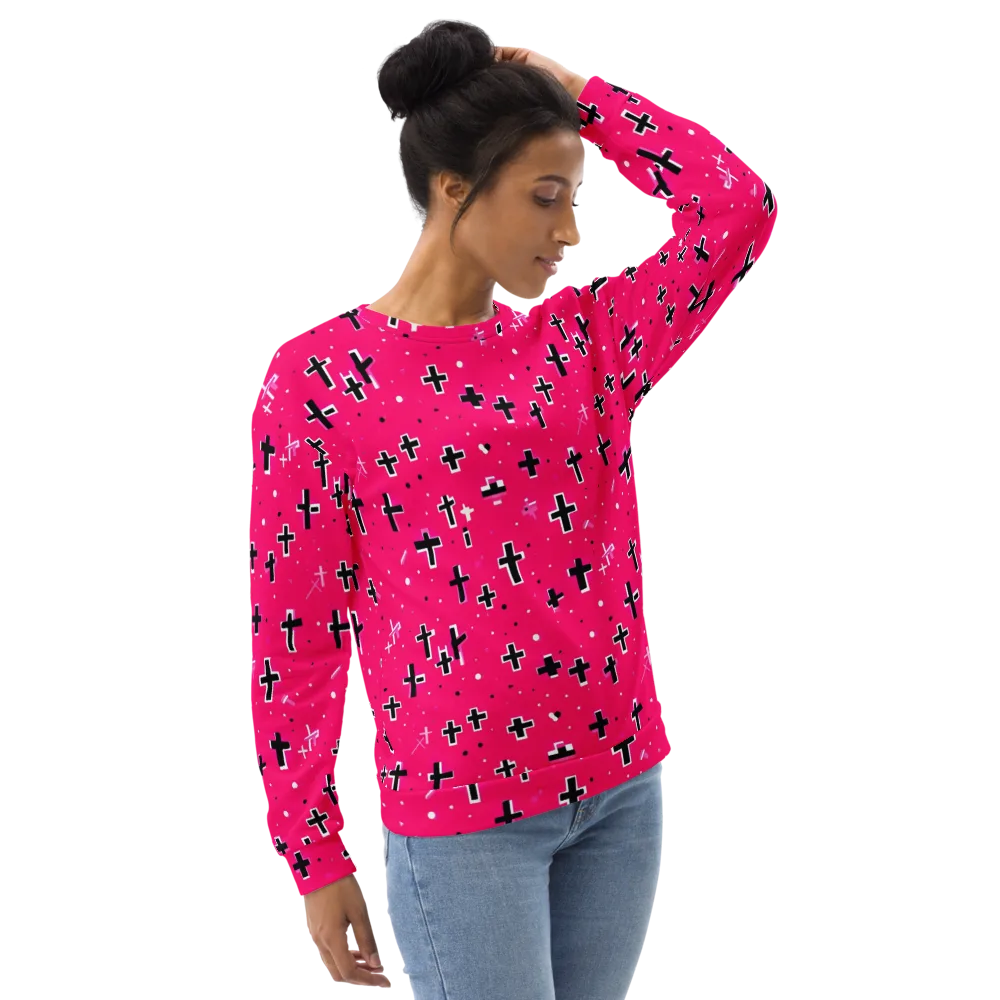 Hot Pink Revival on Sweatshirt — Right Front