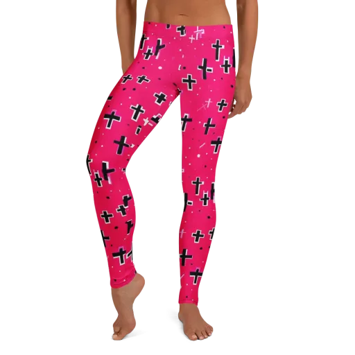 Hot Pink Revival on a Leggings