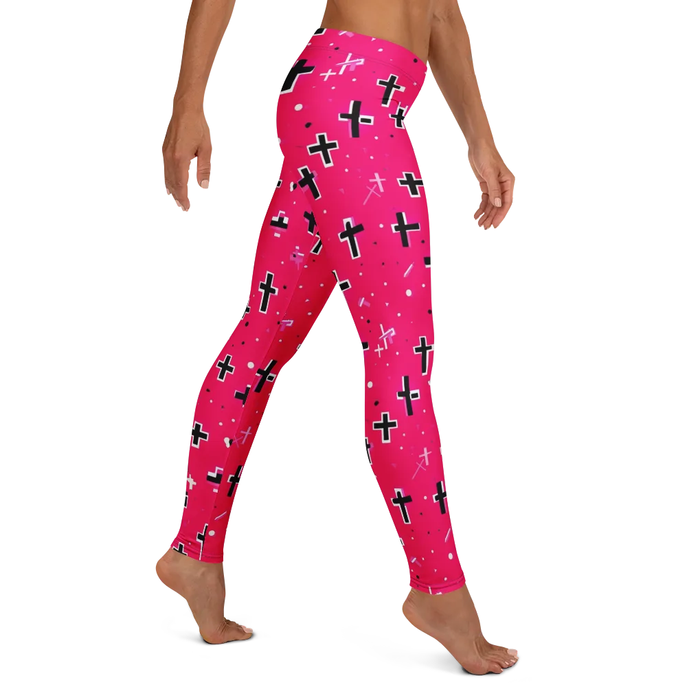Hot Pink Revival on Leggings — Right