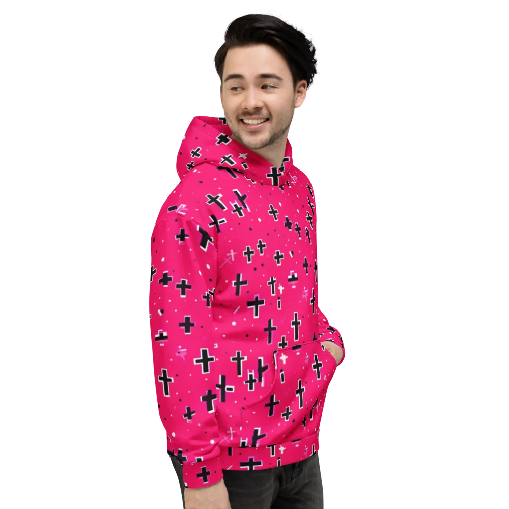 Hot Pink Revival on Hoodie — Right