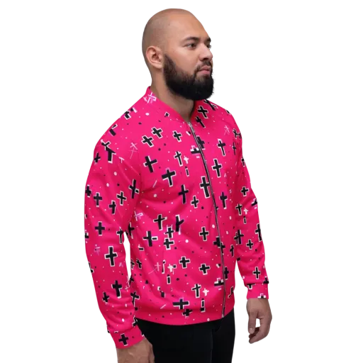 Hot Pink Revival on a Bomber Jacket