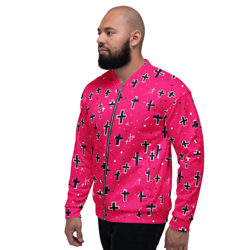Hot Pink Revival on Bomber Jacket — Left