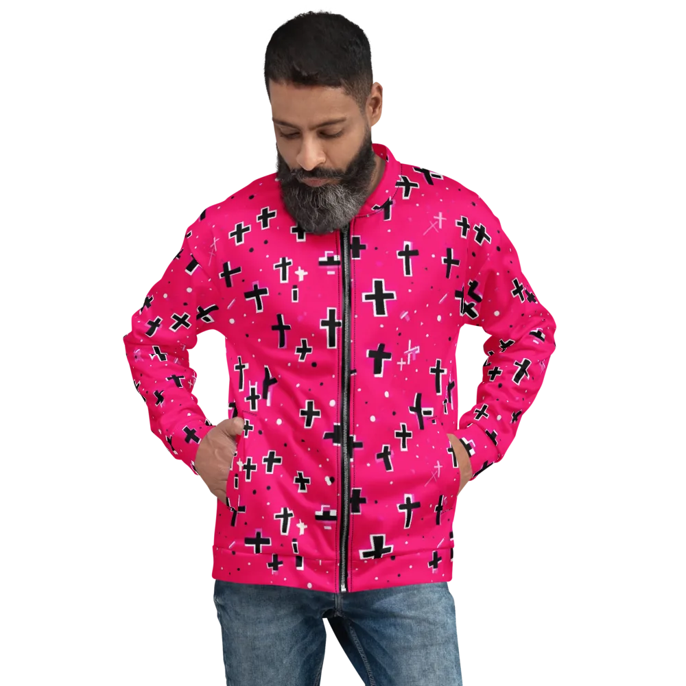 Hot Pink Revival on Bomber Jacket — Front