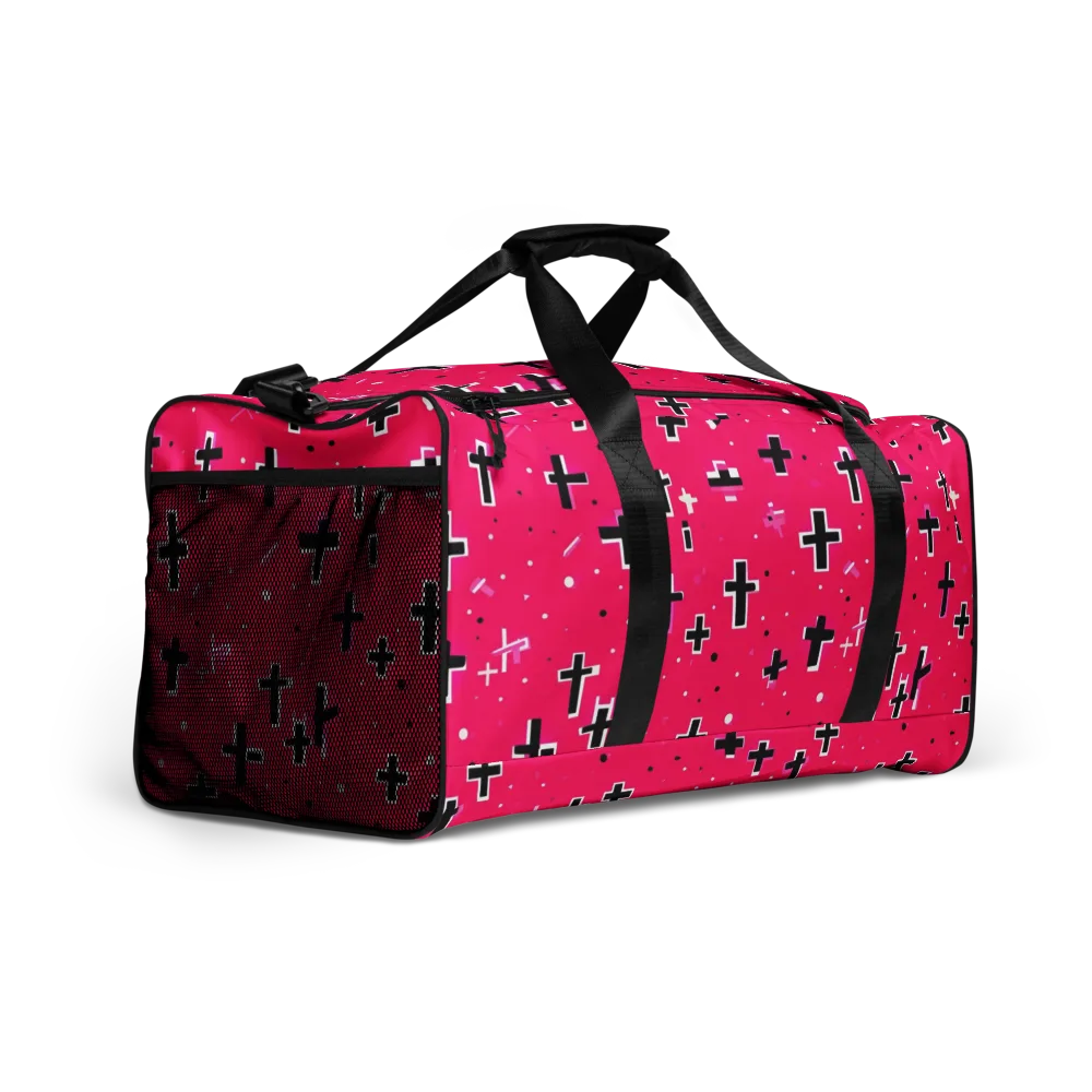 Hot Pink Revival on Duffle Bag — Right Front