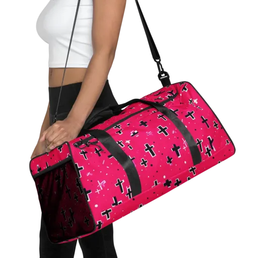 Hot Pink Revival on a Duffle Bag