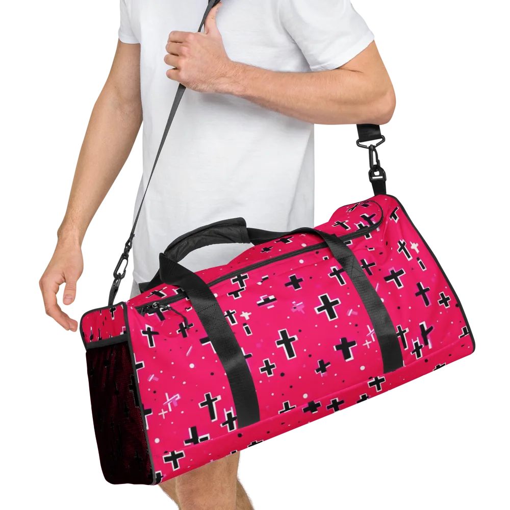 Hot Pink Revival on Duffle Bag — Right Front