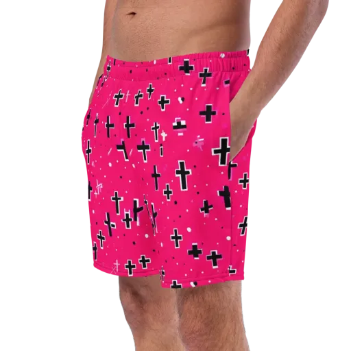 Hot Pink Revival on a Swim Trunks