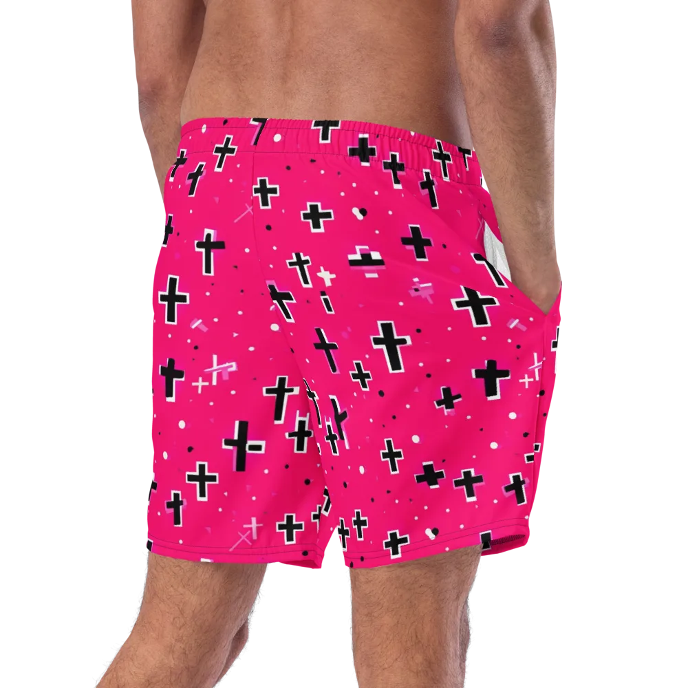 Hot Pink Revival on Swim Trunks — Right Back