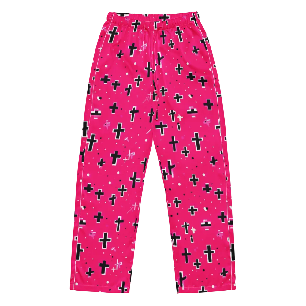 Hot Pink Revival on Women's Pajama Pants — Front