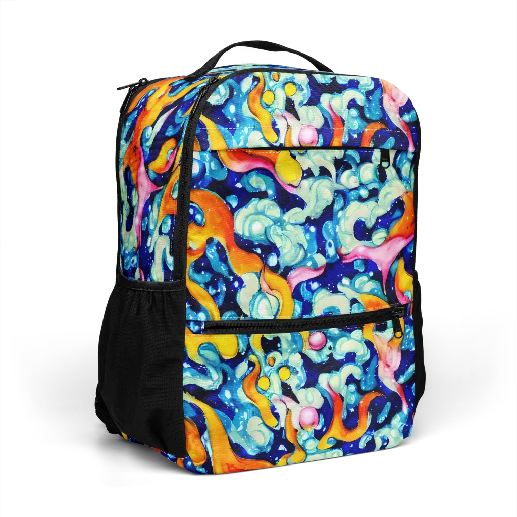 Saturated Splash on Utility Backpack — Right Front