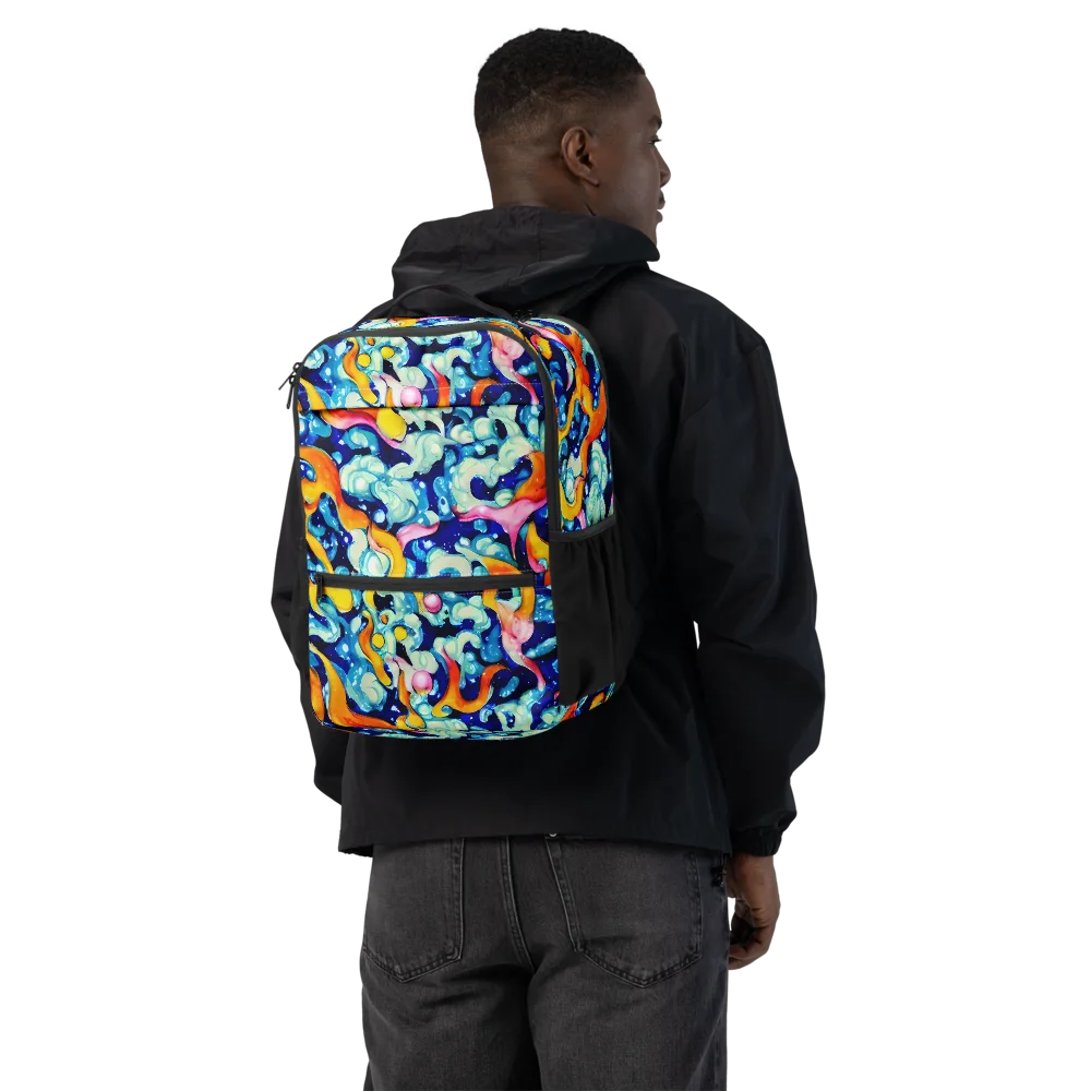 Saturated Splash on Utility Backpack — Back