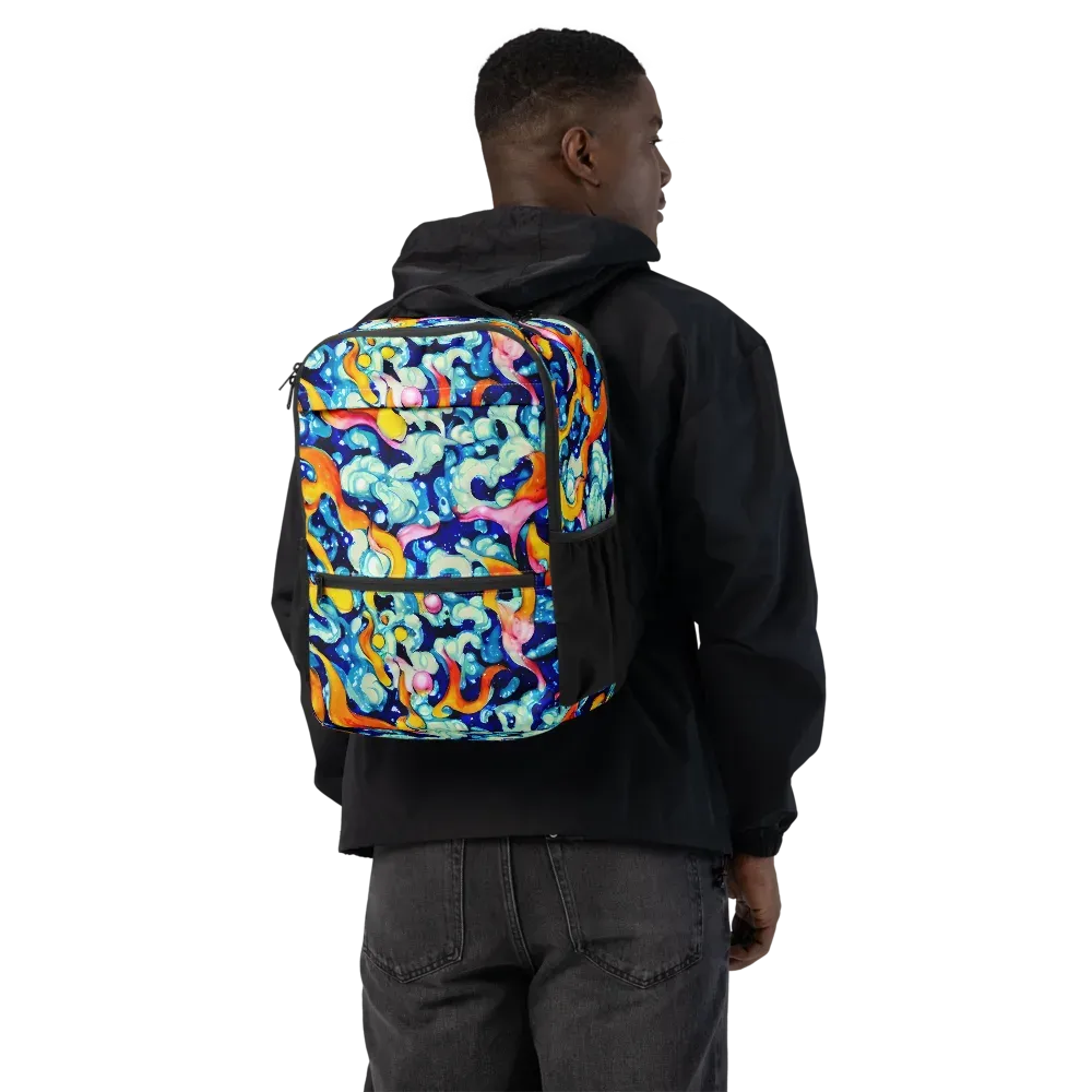 Saturated Splash on Utility Backpack — Back