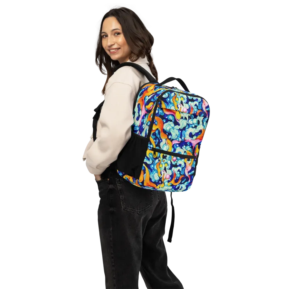 Saturated Splash on Utility Backpack — Back