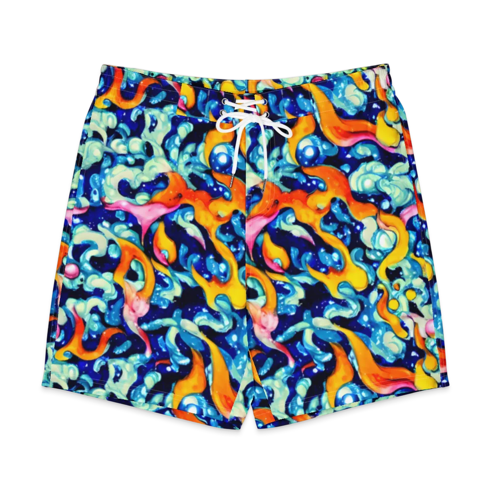 Saturated Splash on Men's Board Shorts — Front