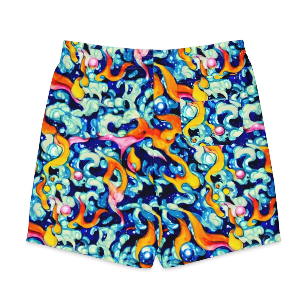 Saturated Splash on Men's Board Shorts — Back