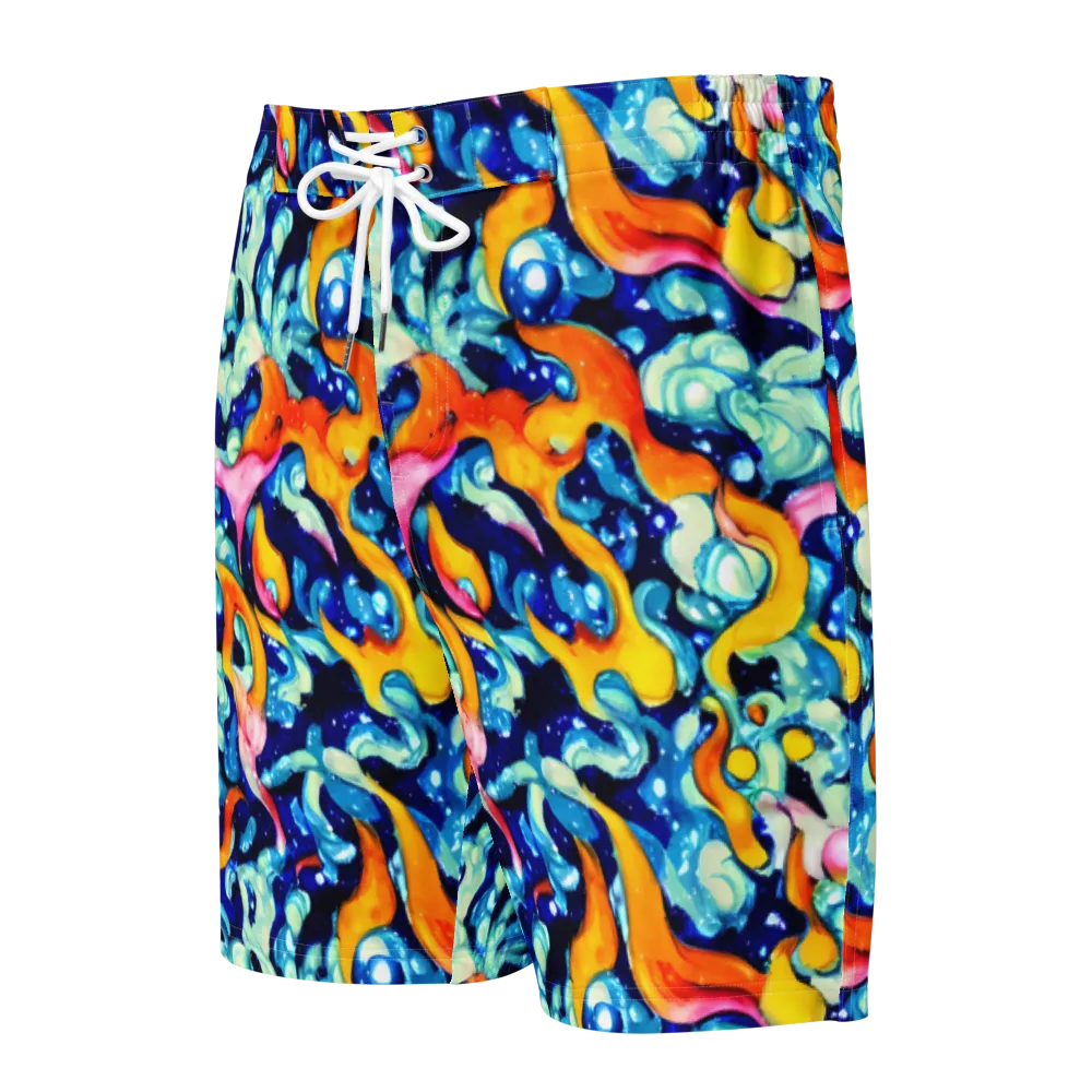 Saturated Splash on Men's Board Shorts — Front