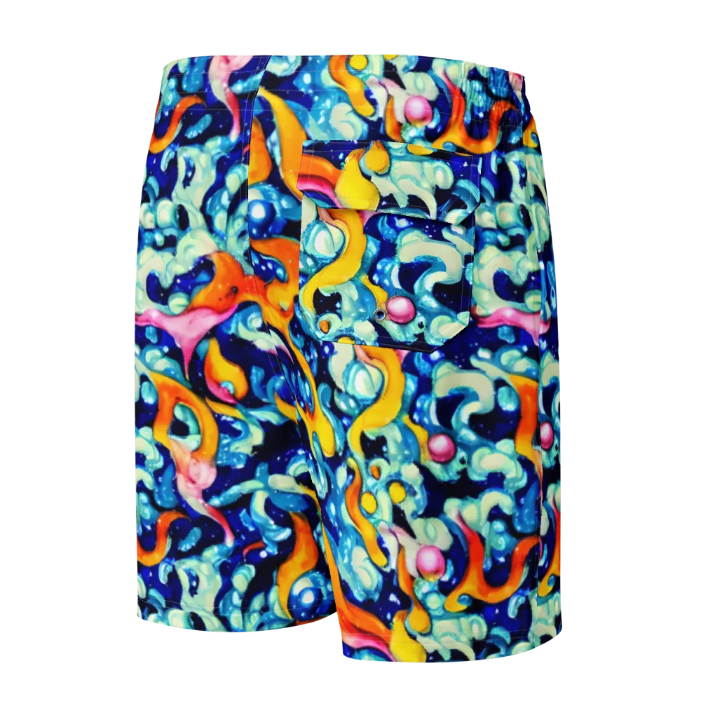 Saturated Splash on Men's Board Shorts — Back